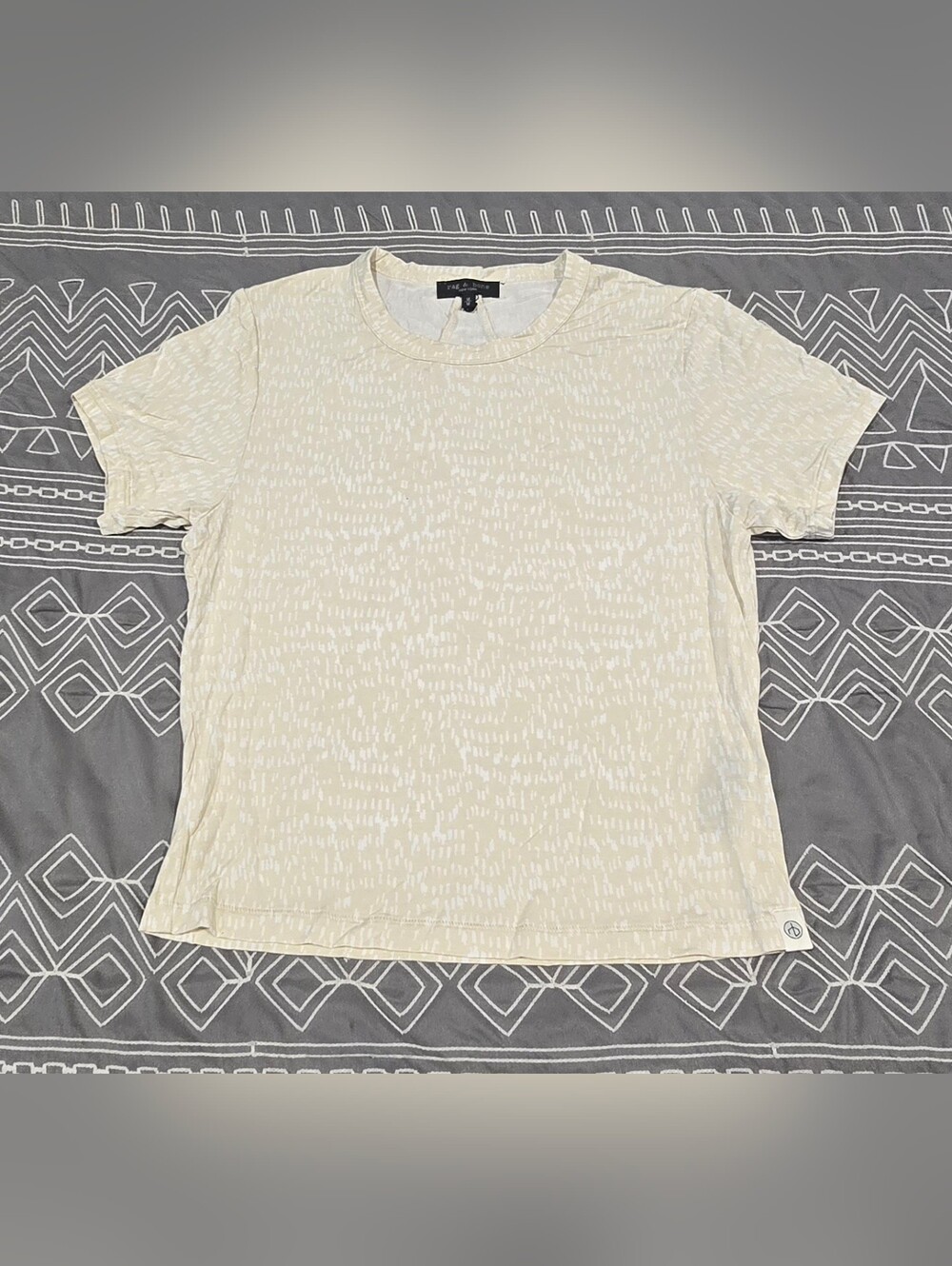 Rag & Bone Luca Printed Baby Tee Size Medium